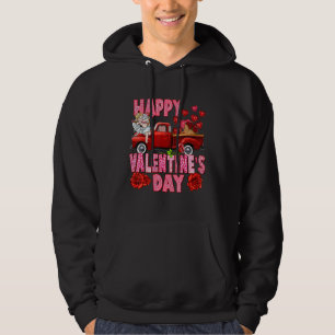 Frohen Valentinstag Roter LKW Western Cute Hoodie