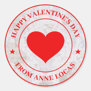 Frohen Valentinstag Runder Aufkleber
