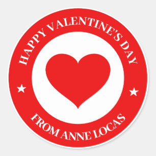 Frohen Valentinstag Runder Aufkleber
