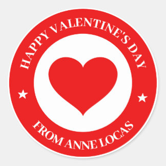 Frohen Valentinstag Runder Aufkleber