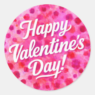Frohen Valentinstag Runder Aufkleber