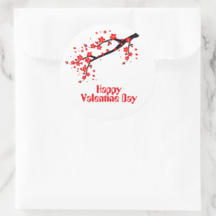 Frohen Valentinstag Runder Aufkleber