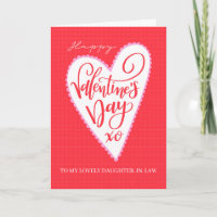 Frohen Valentinstag Schwiegertochter mit großem He