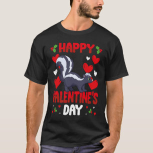 Frohen Valentinstag Stinktier Herz Liebe Tier T-Shirt
