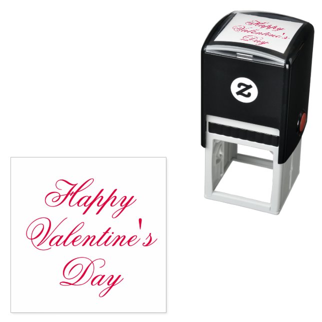 Frohen Valentinstag Stylischer Text Permastempel (Beispiel)