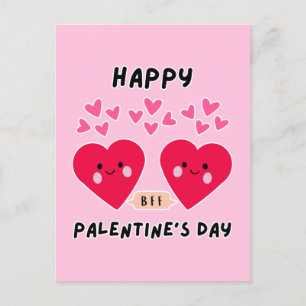 FROHEN VALENTINSTAG SÜSSE LIEBES HERZ POSTKARTE