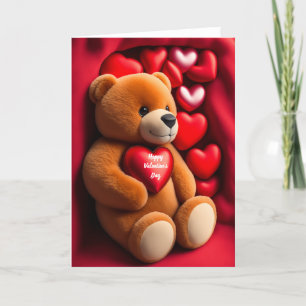 Frohen Valentinstag Teddybär Feiertagskarte