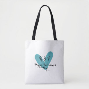 Frohen Valentinstag Türkis-Herz-Name-Buchstabe