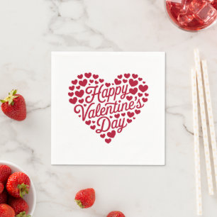 Frohen Valentinstag Valentine Liebe Herz Serviette