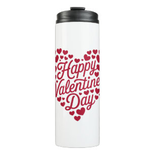 Frohen Valentinstag Valentine Liebe Herz Thermosbecher