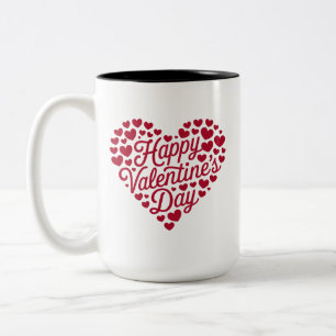 Frohen Valentinstag Valentine Liebe Herz Zweifarbige Tasse