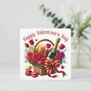 Frohen Valentinstag - Valentinstagskarte Dankeskarte