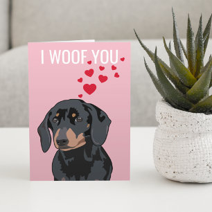Frohen Valentinstag vom Hund   Dachshund Karte
