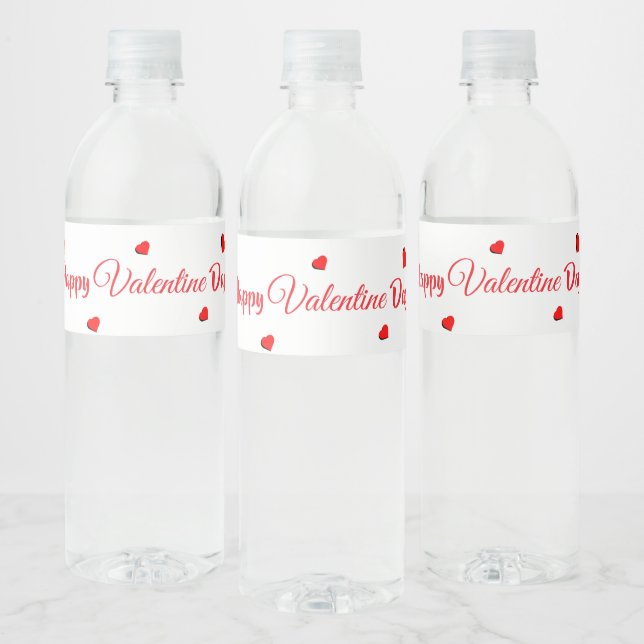 Frohen Valentinstag Wasserflaschenetikett (Flaschen)