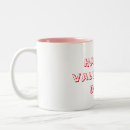 Frohen Valentinstag Weiß & Rosa Tasse