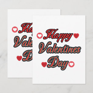 Frohen Valentinstag zum Geschenk Begleitkarte