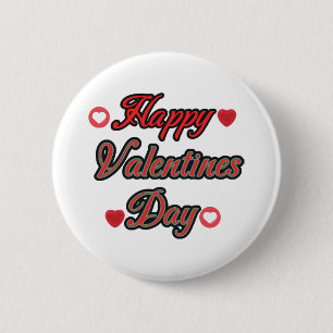 Frohen Valentinstag zum Geschenk Button