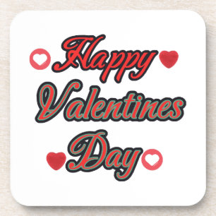 Frohen Valentinstag zum Geschenk Getränkeuntersetzer