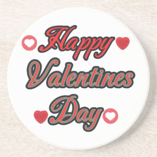 Frohen Valentinstag zum Geschenk Getränkeuntersetzer