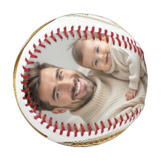 Frohen Vatertag Benutzerdefinierte Familienfotos B Baseball