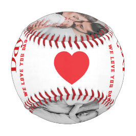 Frohen Vatertag Benutzerdefinierte Familienfotos B Baseball