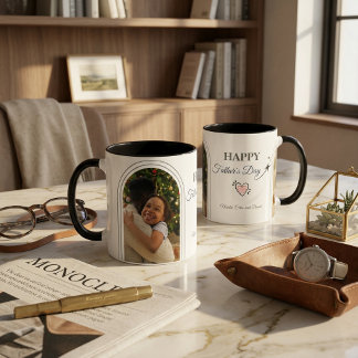 Frohen Vatertag Benutzerdefiniertes Foto Modern Mi Tasse
