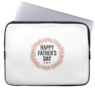 Frohen Vatertag Blätterkranz Vintage-Shirt-Design Laptopschutzhülle