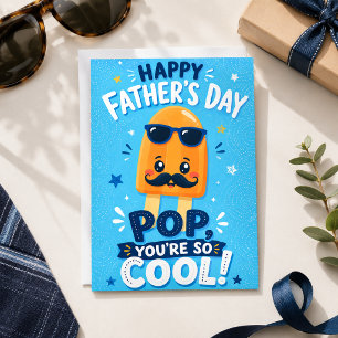 Frohen Vatertag Cooler Pop Pop-Eis Dad Sonnenbrill Karte
