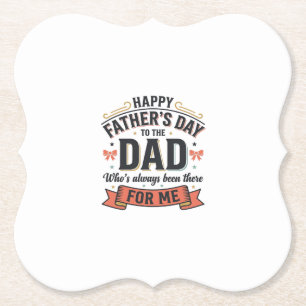 Frohen Vatertag Dad Vintage-Typografie Untersetzer