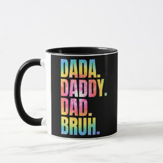 Frohen Vatertag Dada Daddy Papa Bruh Tie Dye Tasse