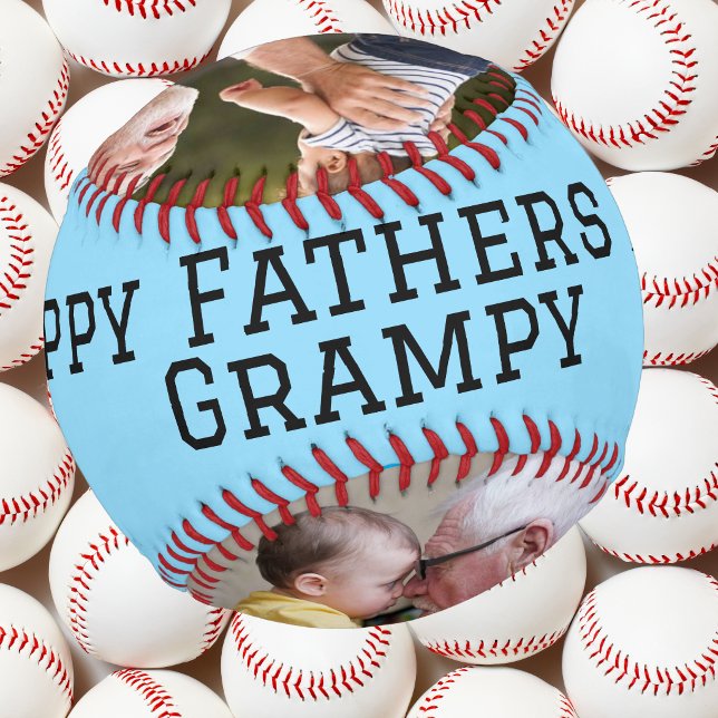 Frohen Vatertag Grampy Baseball (Personalize, ad your photos and wording)