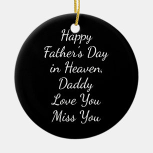 Frohen Vatertag im Himmel Papa Liebe dich Vermisse Keramik Ornament