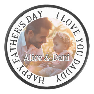 Frohen Vatertag Liebe dich Daddy Foto Eishockey Puck
