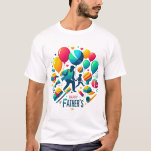 Frohen Vatertag Luftballon-Feier T-Shirt
