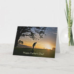 Frohen Vatertag mit Golfthema Karte