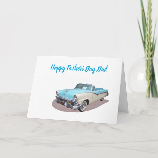 Frohen Vatertag Papa Oldtimer Karte (Vorderseite)