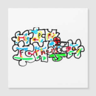 Frohen Vatertag Puzzle Kunst Magnetkarte