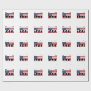 Frohen Veteranentag Flagge Silhouette Vektor Desig Geschenkpapier
