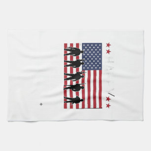 Frohen Veteranentag Flagge Silhouette Vektor Desig Geschirrtuch
