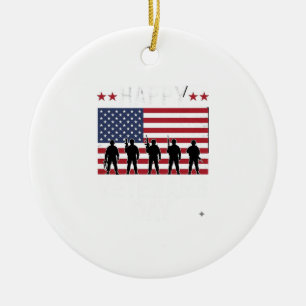 Frohen Veteranentag Flagge Silhouette Vektor Desig Keramik Ornament