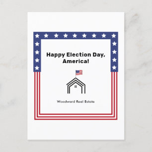Frohen Wahltag, Amerika!   Realtor-Gruß Postkarte