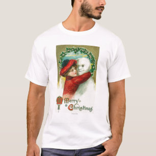 Frohen Weihnachten, die Schneemann-Szene umarmen T-Shirt