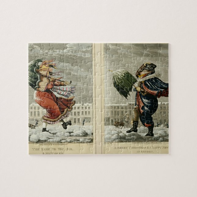 Frohen Weihnachten und ein guten Rutsch ins Neue Puzzle (Horizontal)