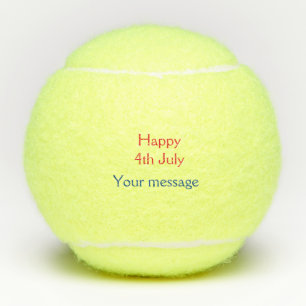Froher 4. Juli Unabhängigkeitstag Name Text Tennisbälle