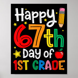 Froher 67. Tag des Schülers der 1. Klasse Sechs Le Poster