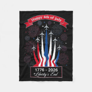 Froher amerikanischer 1776 2026 USA patriotischer Fleecedecke