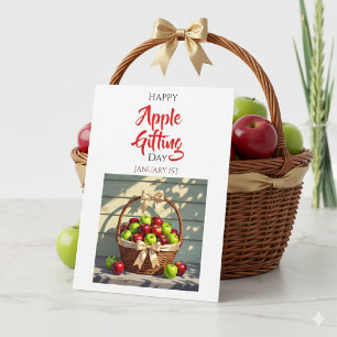 Froher Apfel-Geschenktag 1. Januar Karte