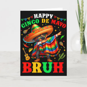 Froher Cinco De Mayo Dabbing Junge Mann Mexikanisc Karte