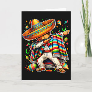 Froher Cinco de Mayo tanzender Junge Mann mexikani Karte