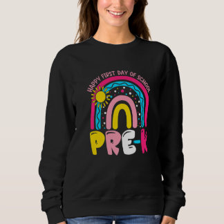 Froher Erster Schultag Pre K Zurück zur Schule Sweatshirt